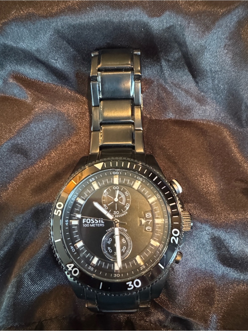 Fossil Black Chronograph Watch